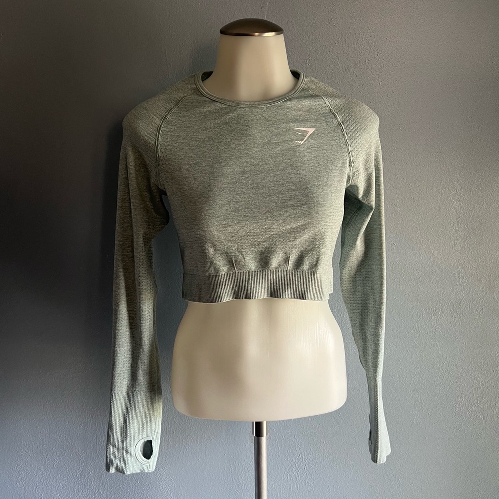 Gymshark Vital Seamless Cropped Long Sleeve Top Size Large